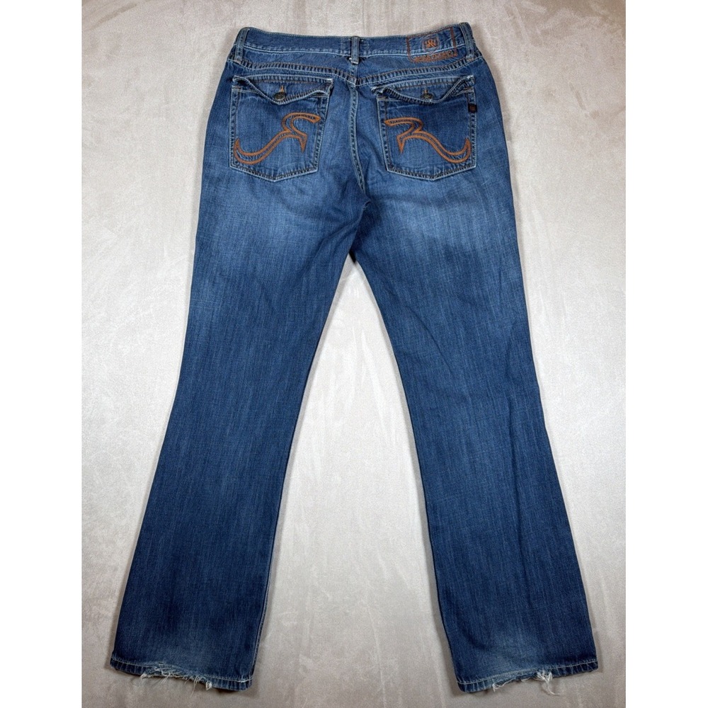 Rock & Republic Henlee Bootcut Jeans Men's 33x31.5 Distressed Denim Blue - Picture 15 of 16
